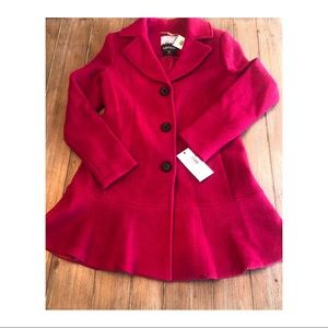 NWT Kensie Thigh Length Button Closure Wool Coat